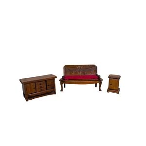 Dollhouse Miniature‎ Furniture Set Sofa Cabinet Side Table 1:12 Scale Display